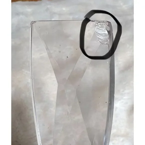 Set of 2 Crystal Lead Cut Clear Glass Perfume Bottles with Stoppers Vanity Decor - Picture 9 of 16